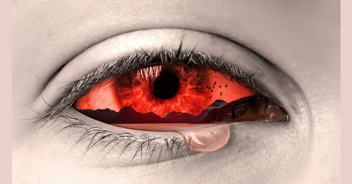 A woman started crying ‘bloody tears’ while on her period due to an